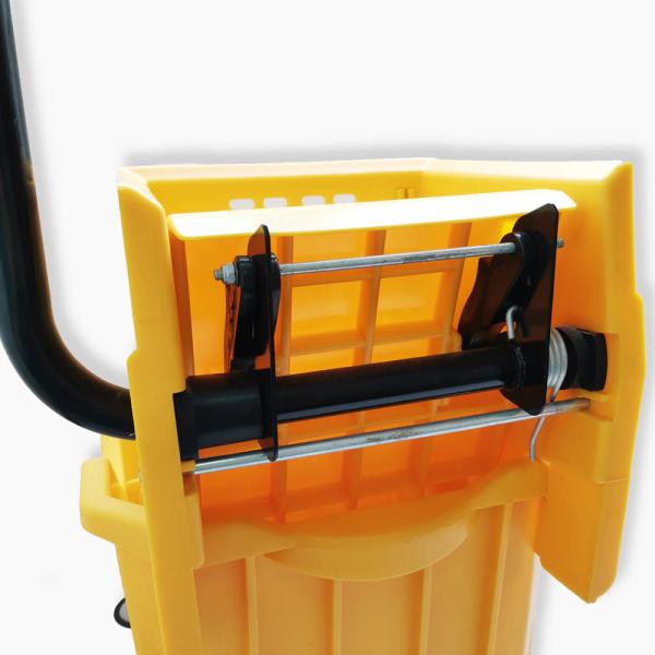 Mobile Heavy Duty Buckets And Pails Commercial Mop And Bucket Set 33 Litre Wringer Steel Handle