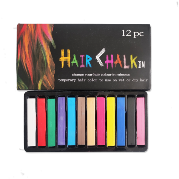 Hot selling OEM wholesale soft pastel multi-color 12pcs hair chalk pastel set for kids drawing