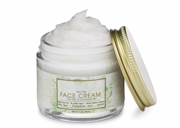 Tea Tree Oil Face Cream For Oily, Acne Prone Skin Natural & Organic Facial Moisturizer