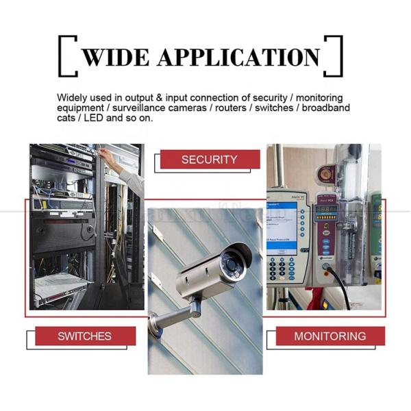 Solderless Screw Terminal Male Female BNC Connector Power Adapter for Cctv Camera Monitor Video Recorder
