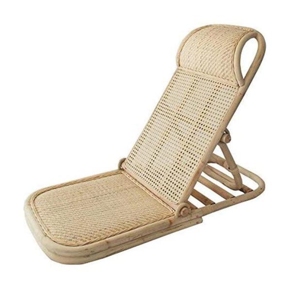Wholesale Oem Outdoor Picnic Folding Adjustable Camping Lounger Boho Low Rattan Floor Beach Chair Portable
