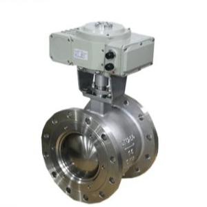 SS316 Pn16 V Port Ball Valve DN15 - DN200 With Electric Regulation Actuator