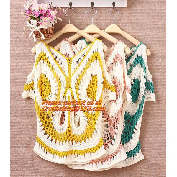 Blouse, Women, Hollow Out, Loose, Beach Crochet, Bikini, Blouses, Long Sleeve, Maxi Shirts