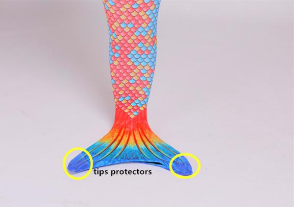 3PCS Sets Toddler Swimmable Mermaid Tail For Boys / Girls Flexible Elastic