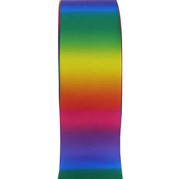Popular Polyester Grossgrain Pastel Rainbow 32mm 75mm Grosgrain Ribbon