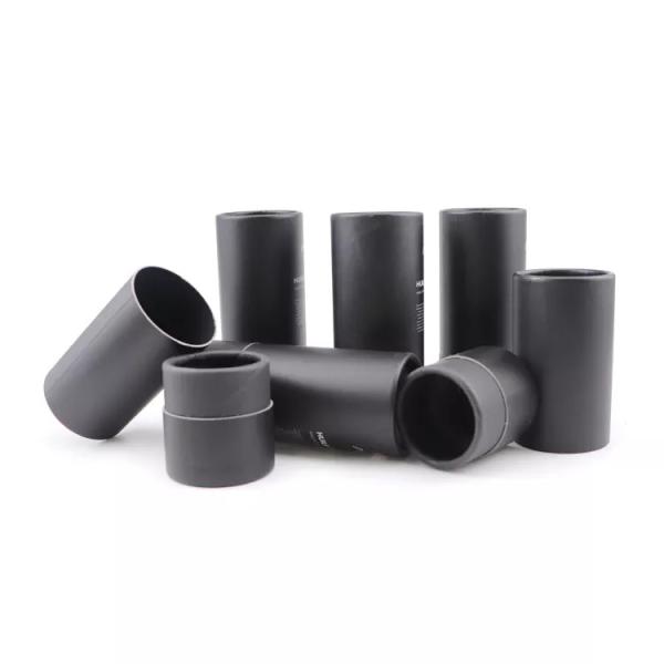 Black Cardboard Tube Boxes for Essential Oil Dropper Bottles Cosmetic Packaging Tubes