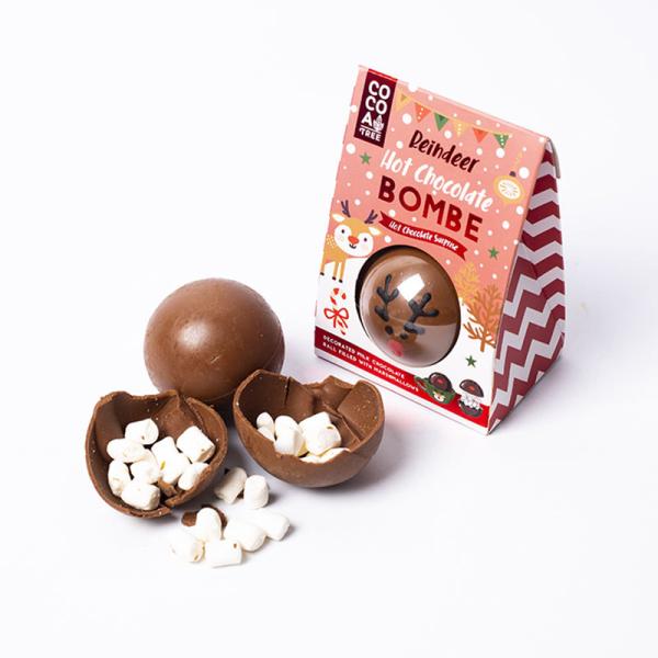Milk  Chocolate Stuffed Marshmallows Cocoa Butter Chocolate Bomb Brown