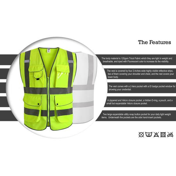 Luminous Generation of Driving Reflective Vest 160g Construction Reflective Traffic Road Working Jackets Safety Vest