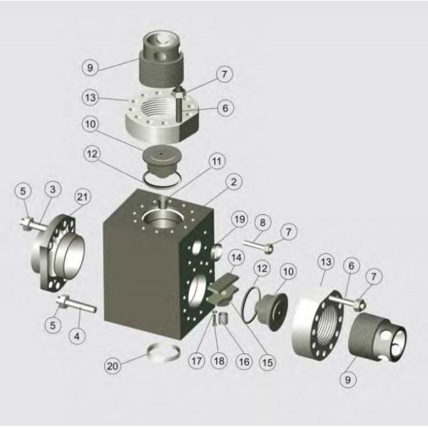 MUD PUMP VALVES HIGH TEMPERATURE,   4-WEB VALVE, 3-WEB VALVE, FULL OPEN VALVE, ROUGH NECK VALVE, DOUBLE ANGLE VALVE