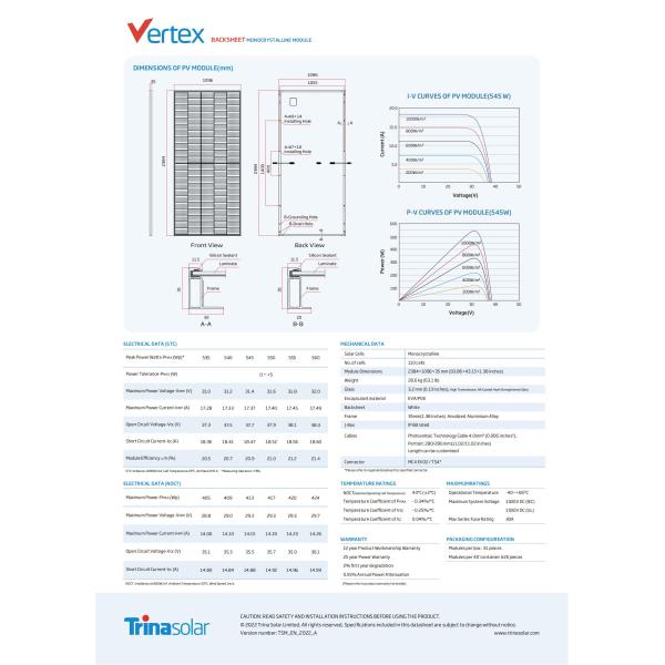 CE 530w 535w 540w 545w 550w панели Monocrystalline панели солнечных батарей Trina Mono