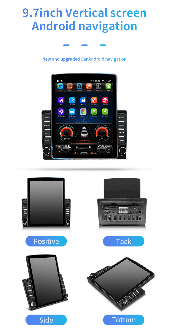 По вертикали навигация GPS андроида автомобиля языки 4G WiFi Carplay 9,7 дюймов Multi