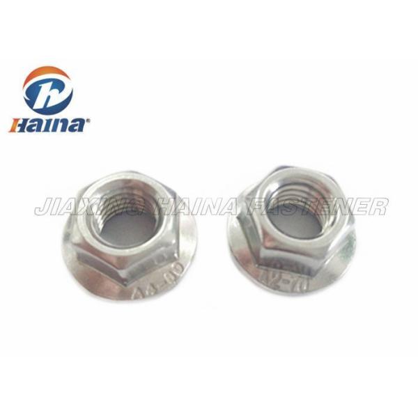 Stainless Steel M12 DIN6923 Serrated Hex Flange Nuts in Stock