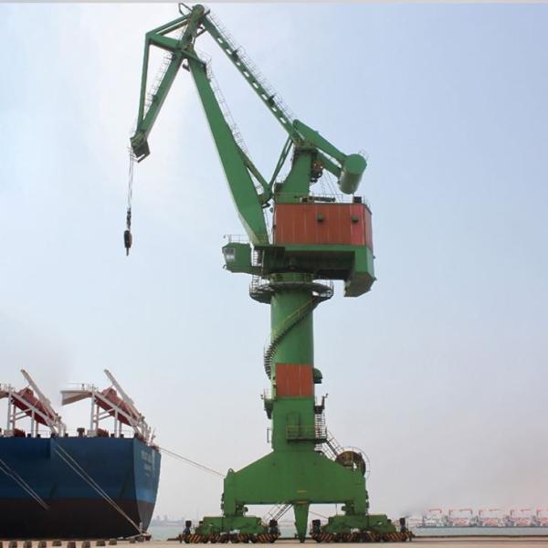 Guindastes de pórtico portais do recipiente do estaleiro 10 Ton-50 Ton Pedestal Jib Floating