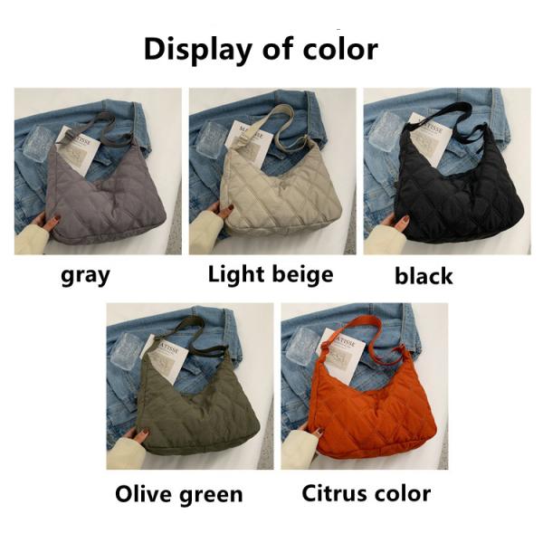 Winter messenger bag women dumpling bag lightweight small shoulder armpit  bag