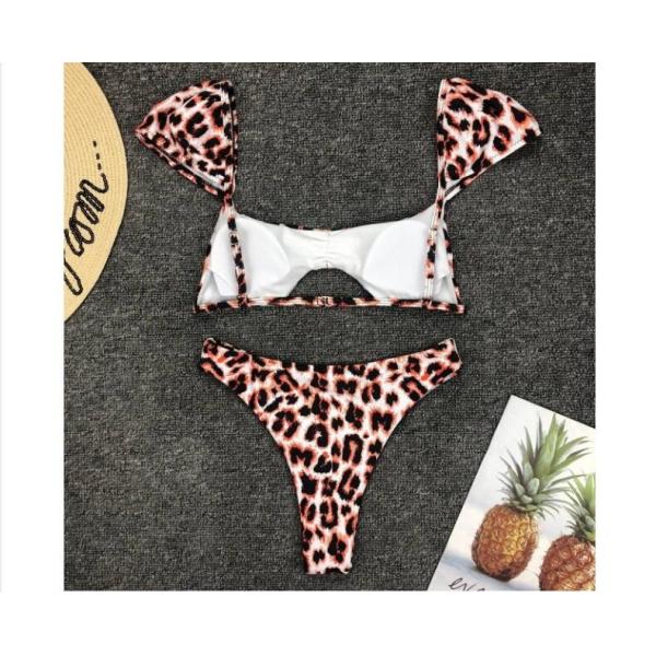 Womail Alluring Biquini Leopard Printed Bikini Push-Up Padded Swimwear Women's