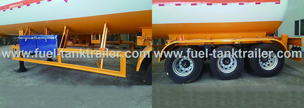 Liquid Petroleum Gas LPG Tank Trailer Manual Control  49.8CBM Large Tank Size LPG Transport Trailer