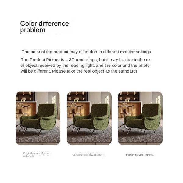Custom Modern Style Single Sofa Chair Leisure Designer Lounge Chair Lazy Recliner Backrest Armchair for Living Room