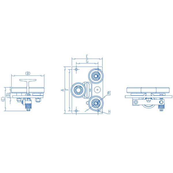 Backpack Roller Guide Shoes Lift Components Parts With 10/16mm Guide Rail Width
