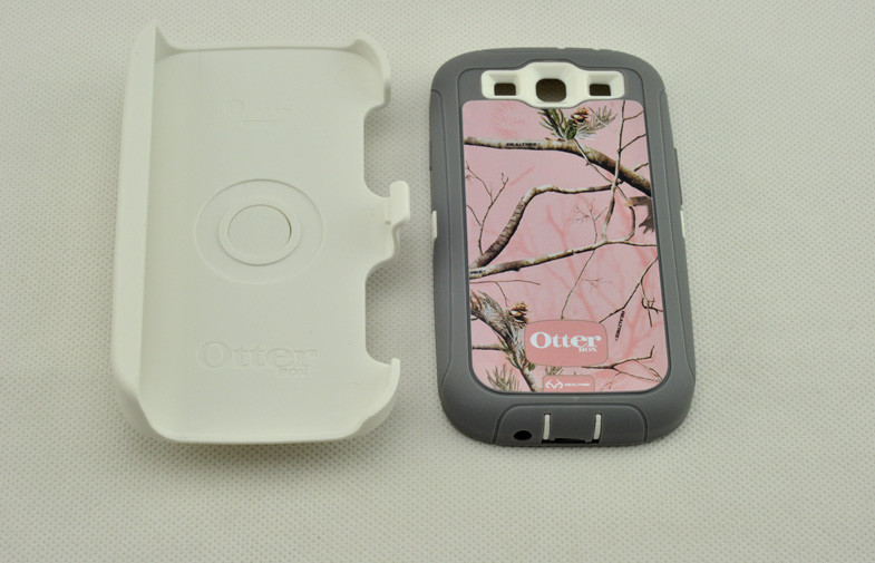 TPE Samsung Galaxy S3 Hard Shell Case i9300 , 3-Layers Pink Waterproof Outerbox Cover