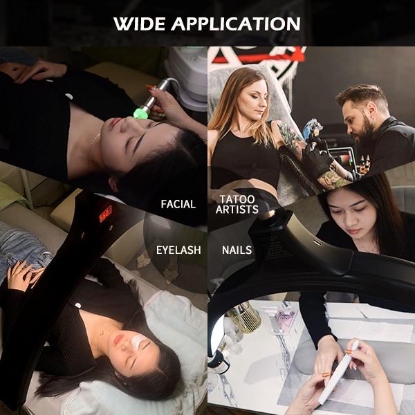 Luz RF 60W Novo LED Meia-Lua Anel Lâmpada de Piso Cílios Luz Para Tatuagem Salão de Beleza Cílios