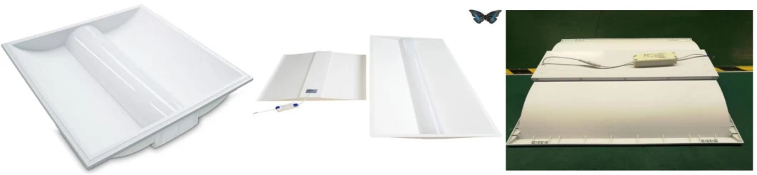 Коммерческое освещение Светодиодная панель Светодиодный потолок Троффер Световые светильники 50W 2 * 4FT Огнеупорный Антиотражательный Снижаемый потолок