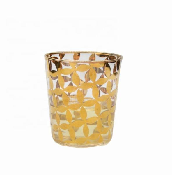 Secadora de roupa Stemless do vidro de vinho da parte alta da cópia do ouro, Crystal Highball Glasses