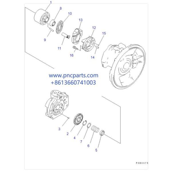 PC130-6K Hydraulic Pump Rotary Group 708-1L-00071 PC150LGP-6K Rebuild Parts