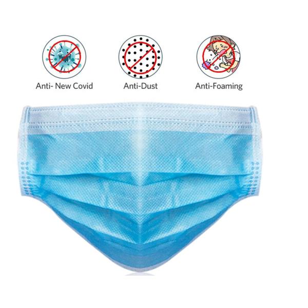 3 Ply Face Mask Surgical Disposable Adult Use Anti Virus and Germs Waterproof