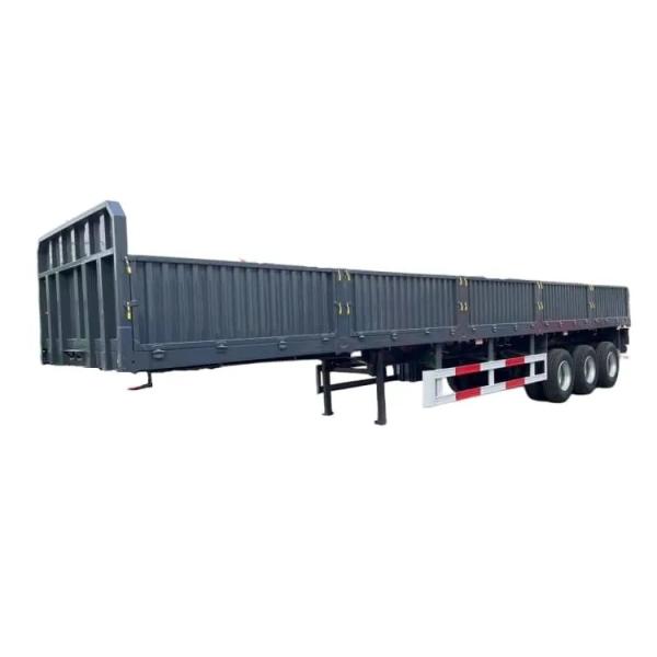 2 Axle 3axle 40 60 Tons Side Wall Fence Cargo Semi Trailer with Tire Number 8.12.16