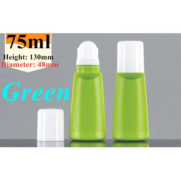 Cosmetic Plastic Roll On Bottle Green Empty Deodorant Roller Bottles
