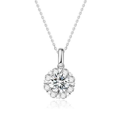 Classic And Beautiful Design 18k Gold Lab-Grown Diamond Pendant White Diamond Jewelry