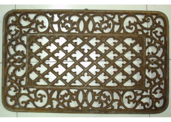 Paint Coating Entrance Half Moon Door Mats Outdoor Wrought Iron Welcome Mat