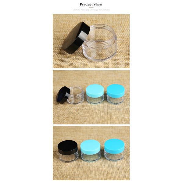 Pockets Size Plastic Cosmetic Containers Custom Stackable Refillable With Screw Cap