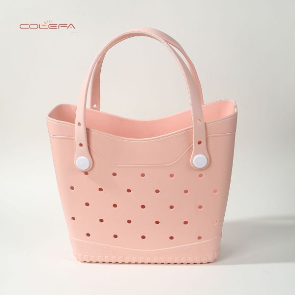 Factory Direct New Arrival EVA Tote Bag European & American Style Outdoor Beach Bag DIY Creative Punch Hole Tote Large Capacity