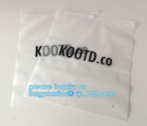 Custom Print Soft Matte CPE Swimwear Clothes Package Slider Zipper Wet Bag,Eco-friendly Transparent swimwear packaging e