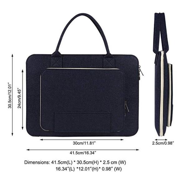 Ultrabook Notebook Computer Carrying Case , Navy Blue Laptop Travel Bag