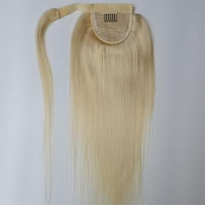 Effortless Weaves Breathable Human Hair Extensions for Styling and Perming Velcro Ponytail Extension