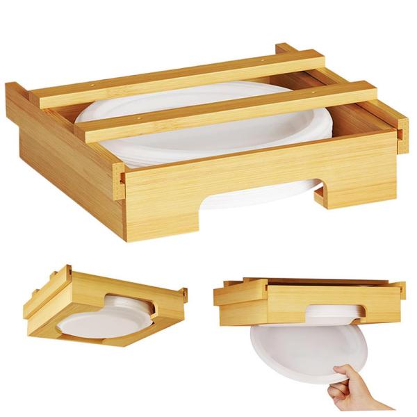 Banho Cozinha Organizador de Festas utensílios Caddy papel placa e guardanapo Dispensador