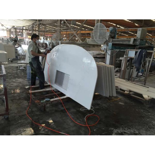 image.png Prefabricated Solid Quartz Stone Countertops Beveled Processed Edge
