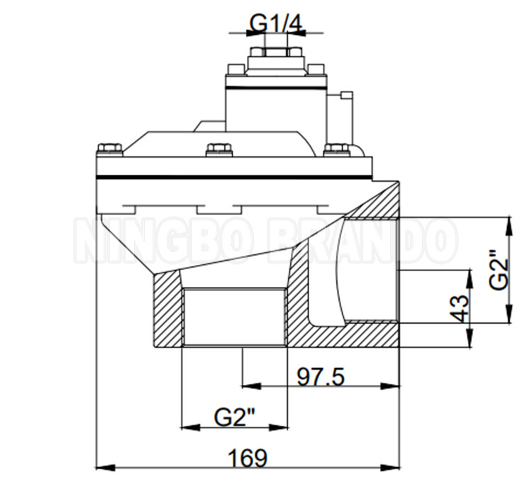 G353A048 Air Controlled Pulse Valve 2 Inch Diaphragm Dust control Valve