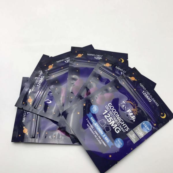 Custom Label Mylar Edible gummy bear Packaging bag and Display box