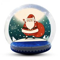 Le double fait sur commande de globe de neige d'explosion de Noël de la publicité et quadruplent piqué