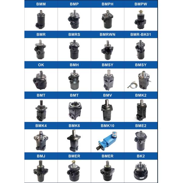 BMM, BMP, BMR, BMH, BMS, BMT, and BMV hydraulic motors provide users with stable, efficient, and easy-to-maintain drive solutions.