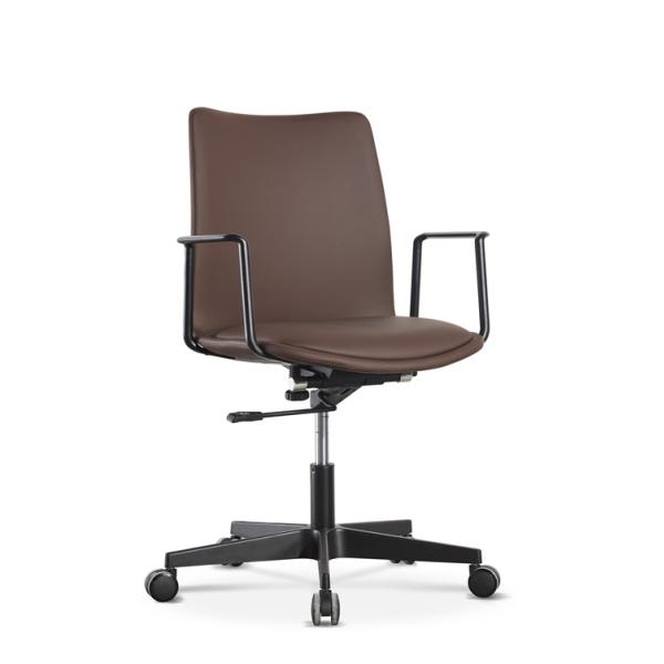 Вращая основание 5 звезд электронного кожаного эргономического стула управленческого офиса высокое назад