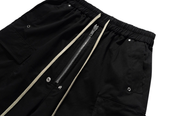 Five Inch Multi Pocket Cargo Shorts Minimalist Mens Drawstring Casual Shorts Dark