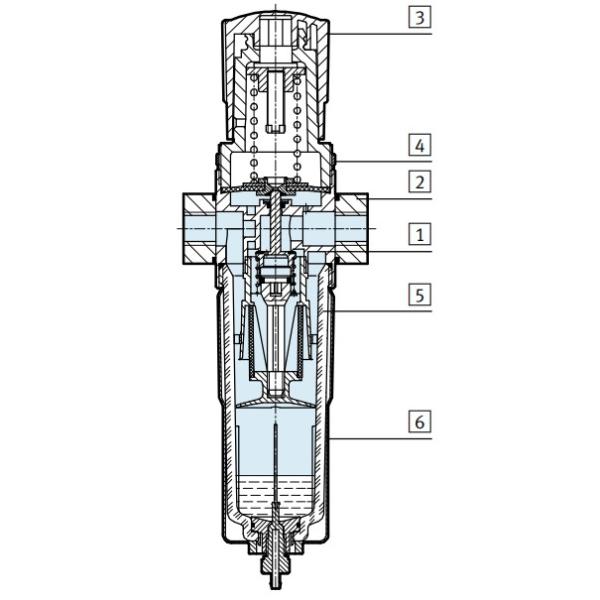 Metal Air Preparation Units 1 Inch Filter Regulators Rotary Knob With Detent