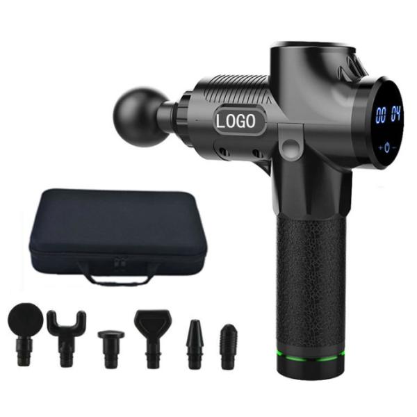 Electric Deep Vibrating Tissue Fascial Muscle Massage Gun with Nano Silica Gel Handle
