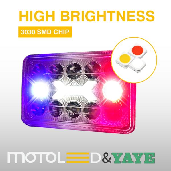 4x6 дюйма Cg125 125cc Красный Синий Мотоцикл Светодиодные фары с пластиковым отражателем