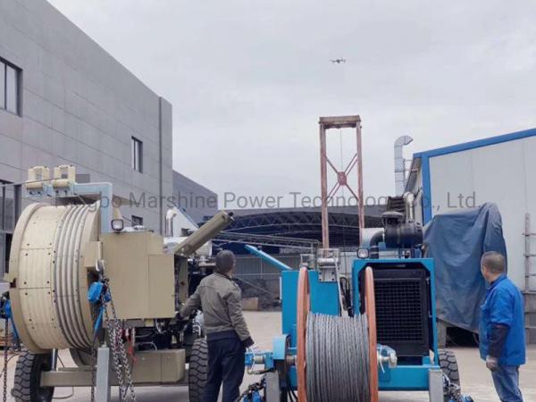 Equipamento hidráulico para puxar cabos de rodas de tração