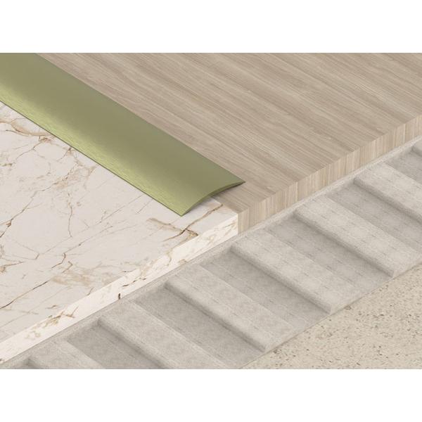 T Shaped Buckles Decorative Aluminium Angle Strip 10mm Floor Curved Cover Strip